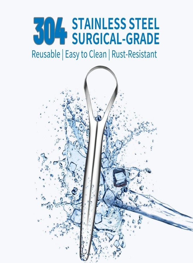 Rexez Stainless Steel Tongue Scraper (Pack of 2) | Metal Tongue Cleaner | Oral Hygiene Tongue Cleaner | Formula Tongue Scraper | Manual Tongue Cleaner for Fresh Breath & Oral Care - Image 4